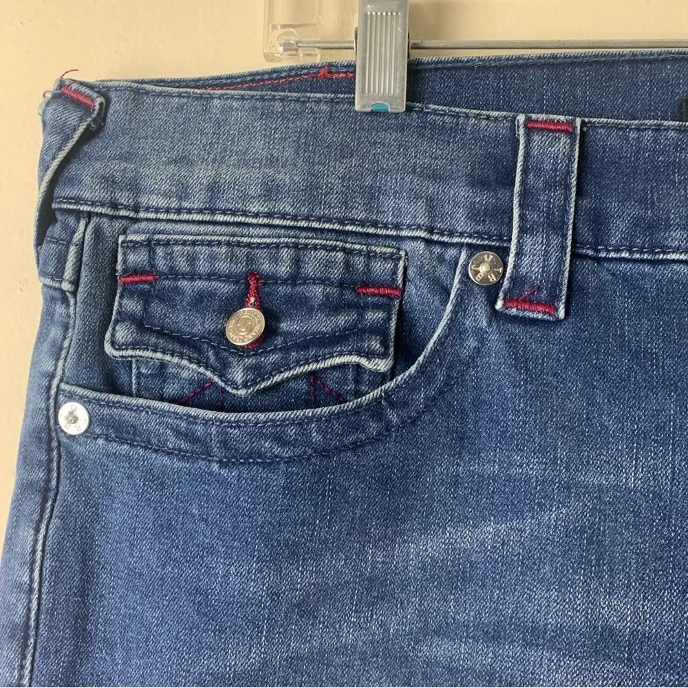 True Religion Rocco SN Flap Relaxed Skinny Men’s Jeans 36 Medium Tidal Wash